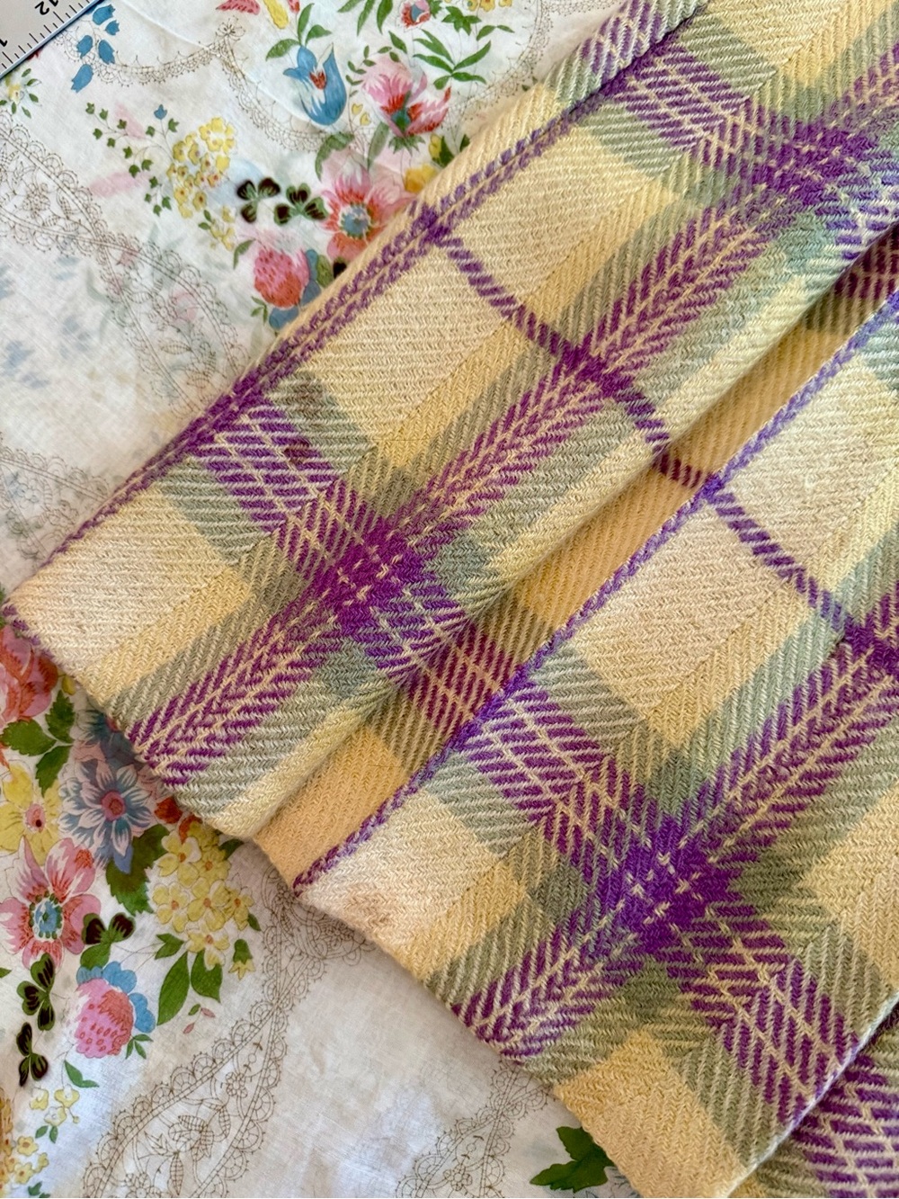 Vintage 1950s Plaid Pleated Midi Skirt Small - Picture 13 of 14